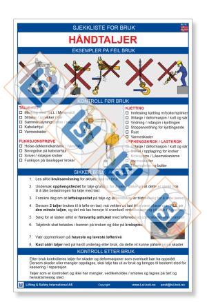 Sjekkliste A3: Taljer