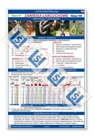Sjekkliste A3: Kjettingredskap Grade 80 og Grade 100 - POLSK